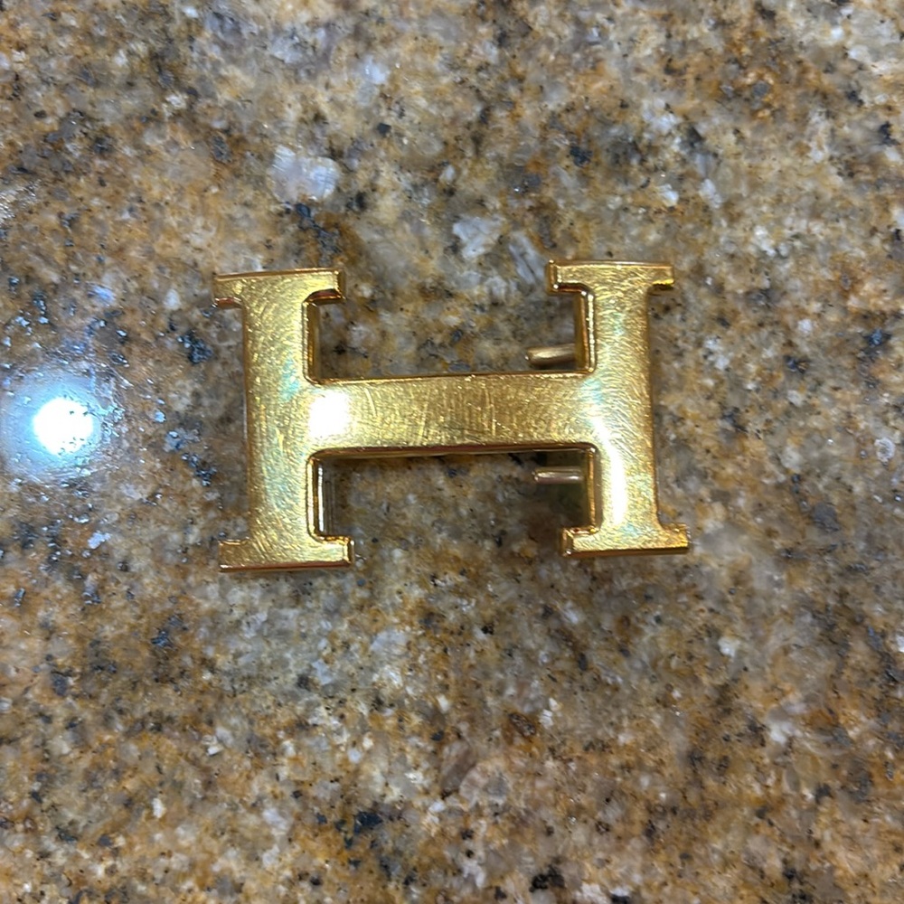 AUTHENTIC HERMES gold belt buckle